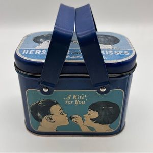 Hershey’s Retro Chocolate Kisses Vintage Collectors Tin With Handles